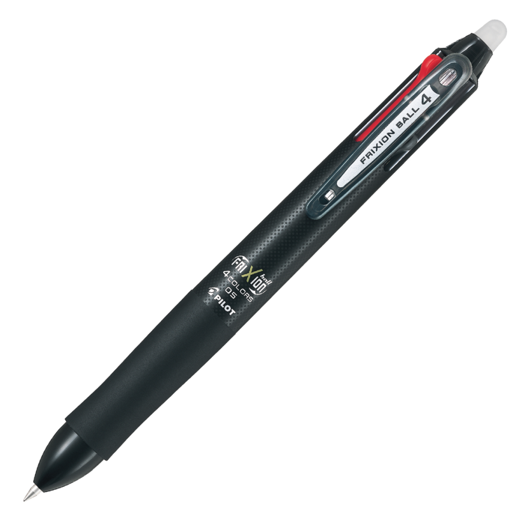 FriXion Erasable 4-in-1 Multi-function Gel Pen with black design.